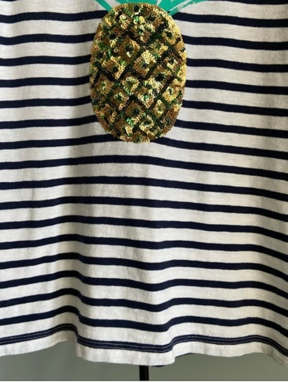 J. Crew Sequin Pineapple Tee Size Small
